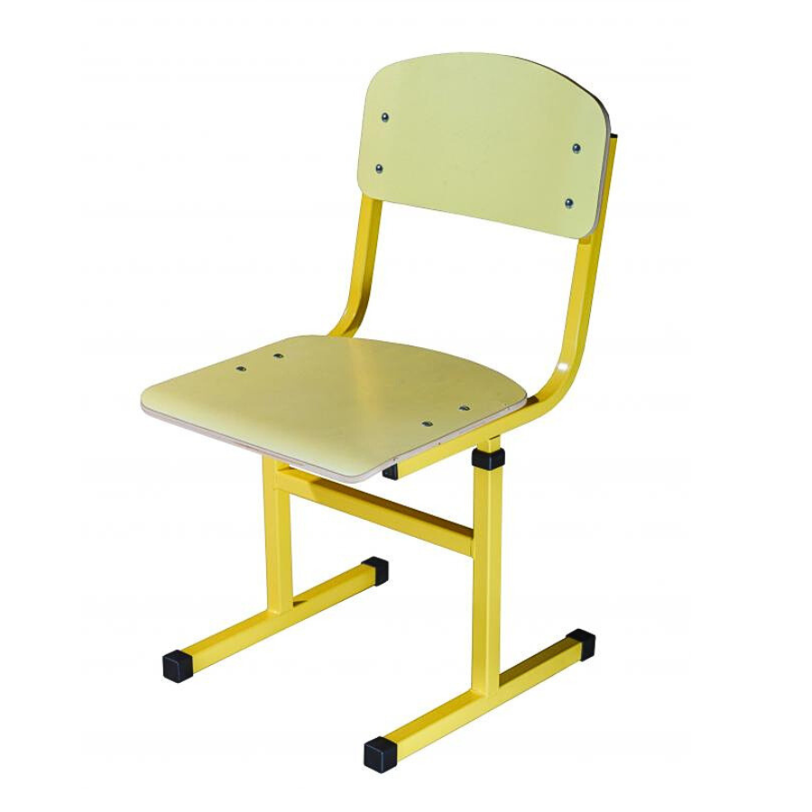 Учнівський стілець Т-подібний на ростові групи №3-6, каркас - квадратна металева труба, покриття- пластик HPL, АЛМАНТ, 380х448х696-816 мм.